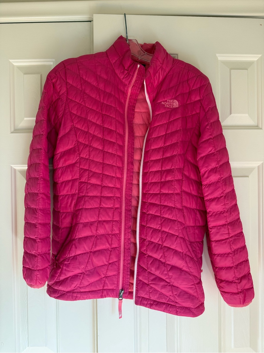 The North Face Kids Bright Pink Quilted Puffer Jacket